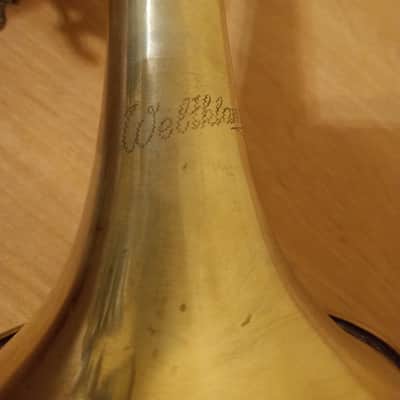 German Trumpet WELTKLANG  Musical Trompette 3 Valve Horn Vintage image 6