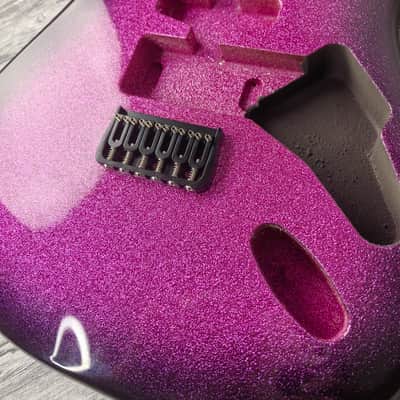 Unicorn Horn Pink 2PC Mahogany ST S-Style Body High Gloss, Hard Tail, Custom Shop Vintage Part Gadget, DIY Building Kit, S-Type Guitar image 12