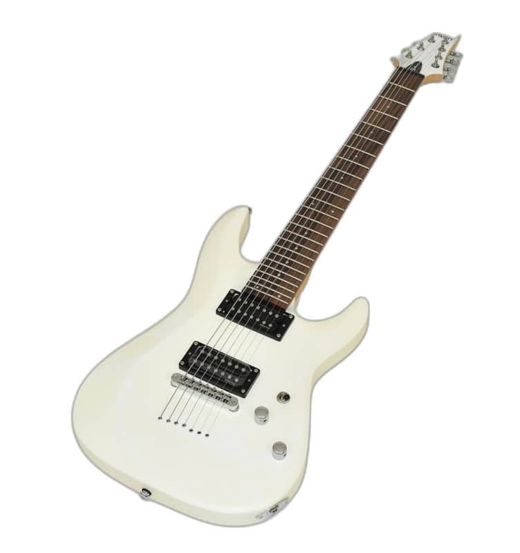 Schecter C-6 Deluxe Guitar Satin White B-Stock 1399 image 1