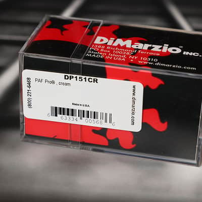 DiMarzio DP151CR PAF Pro Humbucker - Cream / Black Pole Pieces image 2