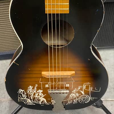 Early 1960's Old Kraftsman Prairie Ramblers Cowboy Guitar image 3