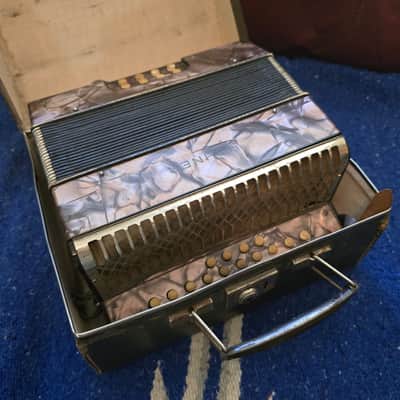 Vintage Hohner Liliput Club Diatonic Button Accordion Bb/Eb - A=440 Pitch - Mint Bellows w/ Original Case image 2
