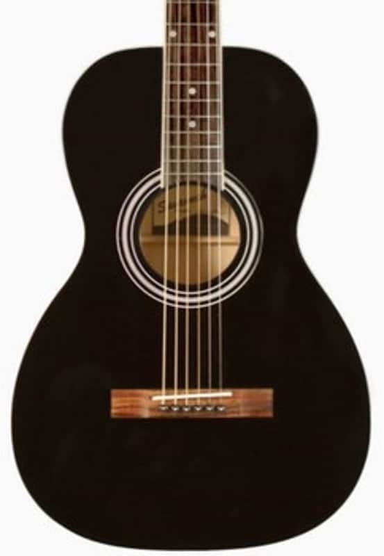 Savannah SGP-12-BK 0-Style Acoustic Guitar, Black image 1