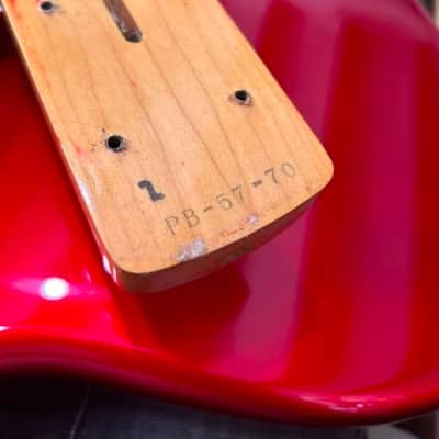 Fender Precision Bass Made in Japan PB57-US Fuji-Gen 1994 - Candy Apple Red image 5