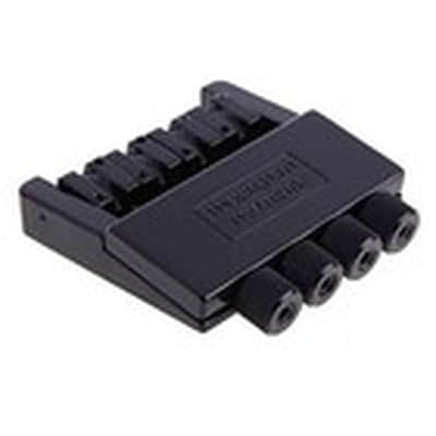 Headless Bass Guitar Bridge Tailpiece System, Black image 2