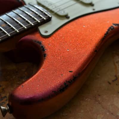 Fender Stratocaster Relic 2019 Custom Red Sparkle Lollar Blondes image 21