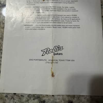 Robin Guitars Catalog Brochure 80s Doubleneck Raider Ranger Freedom Bass RDN Octave image 8