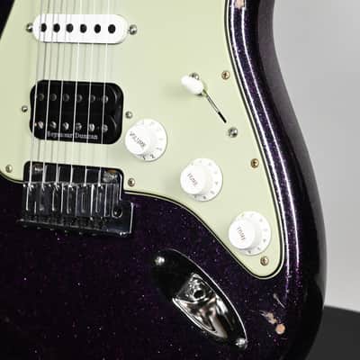 Fender Custom Shop Custom Deluxe Stratocaster w/ Seymour Duncan SH4B Humbucker, Relic/ Closet Classic Hardware- Magenta Sparkle 2026 (R147174) image 11