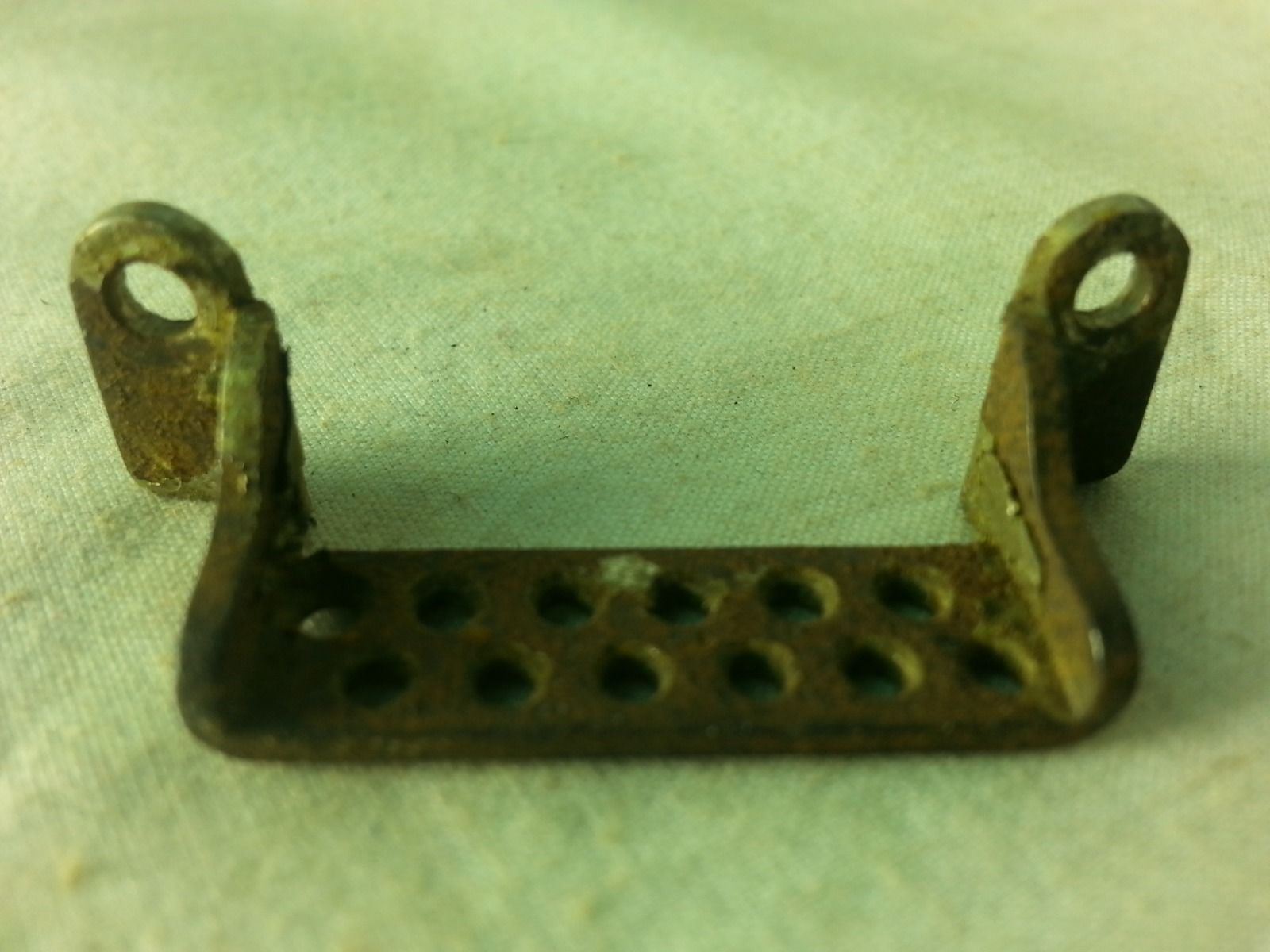 Leedy Snare Drum Butt Plate Nickel 1 3/8"Vintage 10-20s Wilson Bros Wire Holes* - Fair / 6.95/24.95 — main photograph