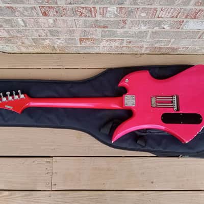Vintage 1980's BC Rich NJ Series Mockingbird Electric Guitar w/ Gig Bag! Hot Pink, Japan! image 14