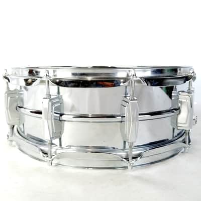 Ludwig Supraphonic 5x14"Snare Drum Monroe Badge 10Lug Vintage90s Aluminum/Chrome image 6