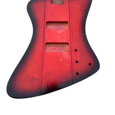 Custom 4 String Firebird Style Bass Body in Red Burst image 2