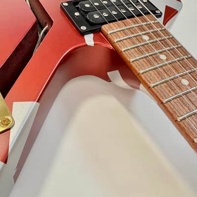 EVH Shark 2019 Burgundy/Silver Stripes image 12