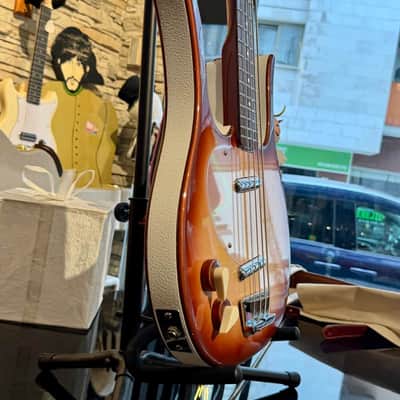 Danelectro Long Horn 58 Bass LEFTY ZURDO ( Super Limited) W/ Foam Case Copper Burst image 14