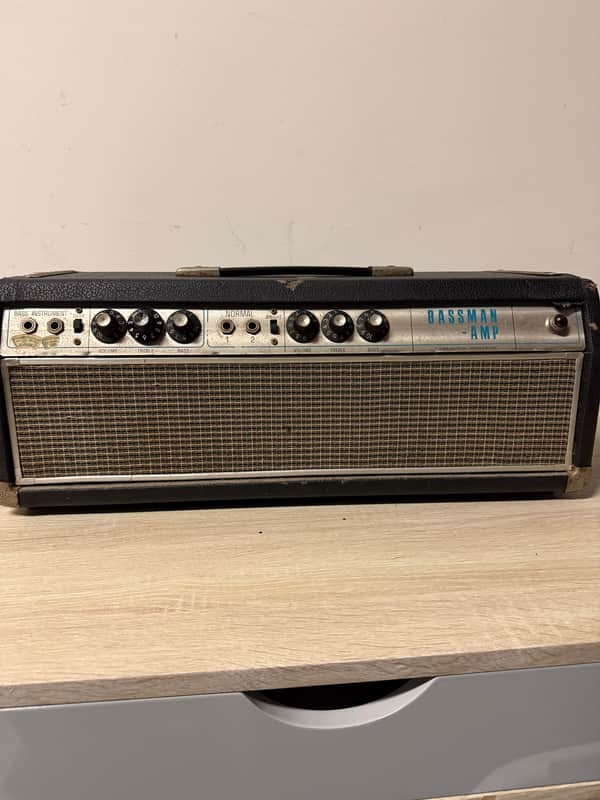 Fender Bassman "Drip Edge" 2-Channel 50-Watt Guitar Amp Head 1968 - 1969 - Silverface image 1