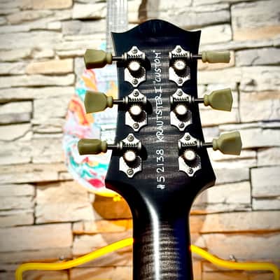 Nik Huber LEFT HANDED  KRAUSTER II “ Custom Shop” KORINA &  Super Flame Top  2016  Charcoal Black image 9