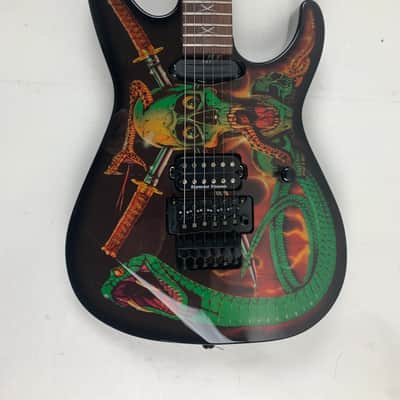 ESP George Lynch GL Black w/ Skulls & Snakes Graphic Electric Guitar New w/ Case - Skull -In Stock! image 6