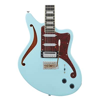 D'Angelico Premier Bedford Semi-Hollow Guitar - Sky Blue - B-Stock image 1