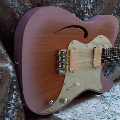 GB Liuteria Traditional Tele semi hollow purple walnut image 13