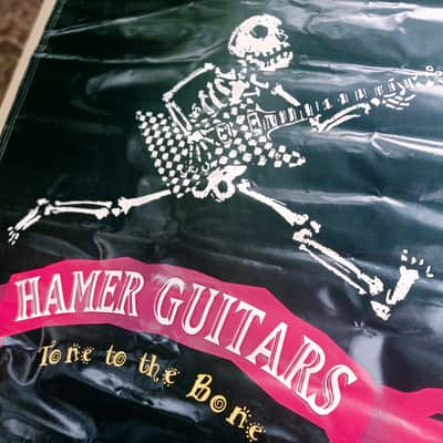 Hamer 'Tone to the Bone' Original Dealer Double Sided Banner from the 80s/90s - Rare & Well Preserved. image 3