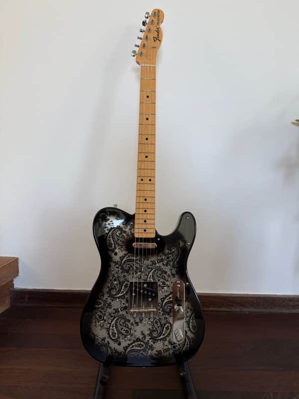 Fender MIJ Limited Telecaster MN Black Paisley 2020-2025 image 1