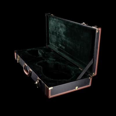 Used Epiphone F-Style Mandolin Case Black with Green Interior image 3