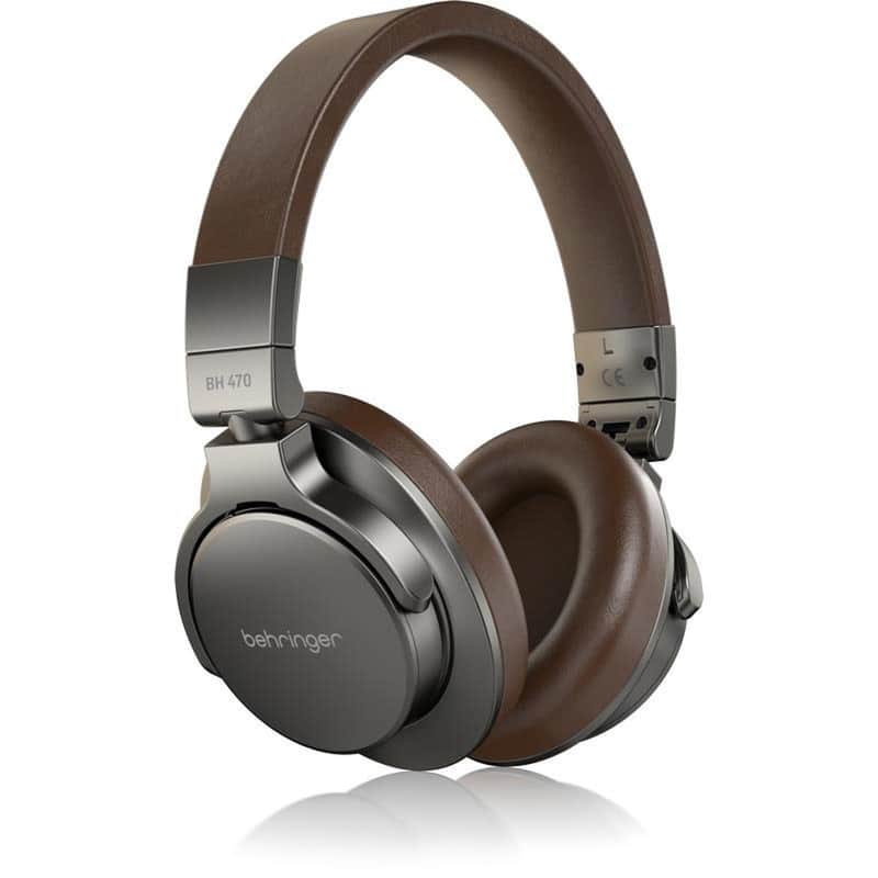 Behringer BH 470 Closed-Back Over-Ear Studio Monitoring Headphones, Bundle with Desktop Headphone Stand image 1