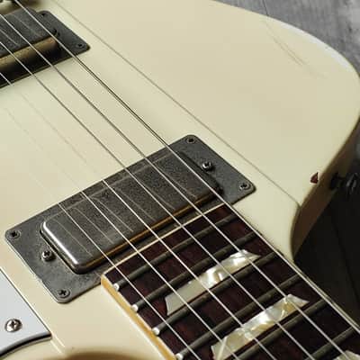 1989 Burny (by Fernandes Japan) RFB-80 Reverse Firebird (Vintage White) image 7