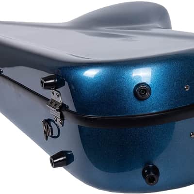 Crossrock  Fiberglass Tenor Saxophone Case with Backpack Strap, Leightweight Flight Case, Blue image 6