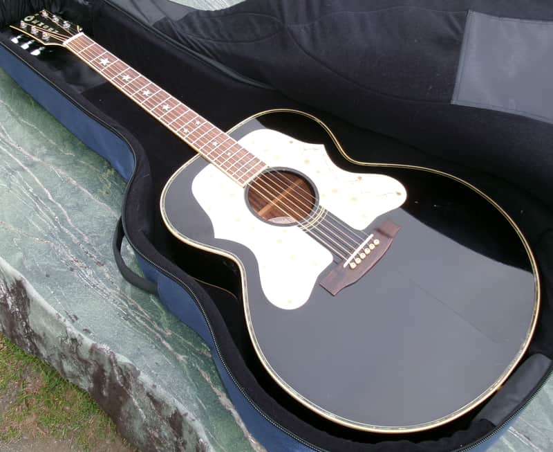 Rare 1970s Gemson GJ-400DX (Terada Gakki) - "Everly Style" Jumbo Acoustic - MIJ Japan Vintage + Gig Bag image 1