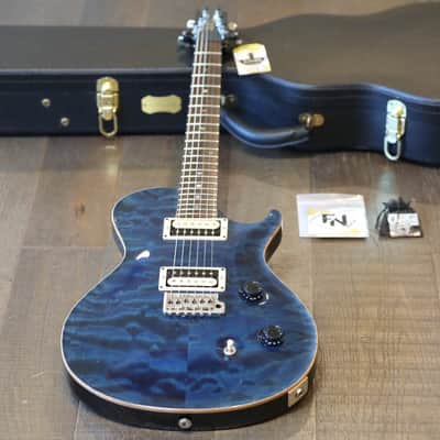2003 PRS Custom 22 Single-Cut Electric Guitar Whale Blue Quilt 10 Top + Case image 1