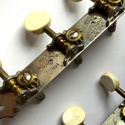 PAIR of 1940's vintage KLUSON Tuners - Open Back Tuning Machines imagen 2