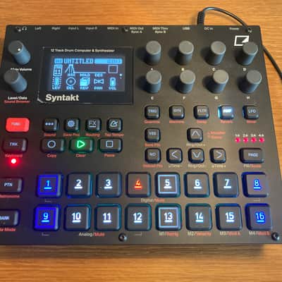 Elektron Syntakt 12 Track Drum Computer & Synthesizer 2022- Present - Black image 2