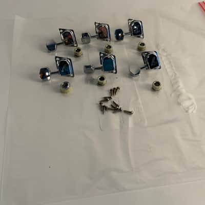 Fender Vintage F-Stamp Tuners — Schaller Germany — Late 1960s/Early 1970s — Complete Set of 6 image 2