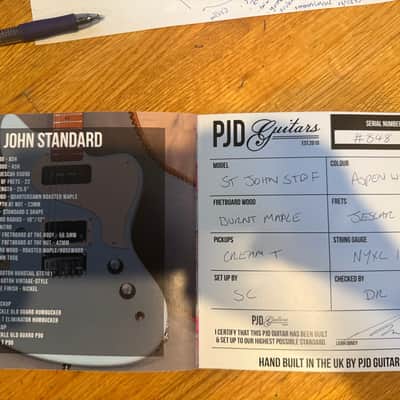 PJD Guitars St. John Standard F 2022 - Aspen White image 8