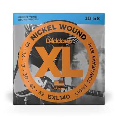 D'Addario Electric Guitar Strings EXL140 Light Top/Heavy Bottom 10-52 image 1