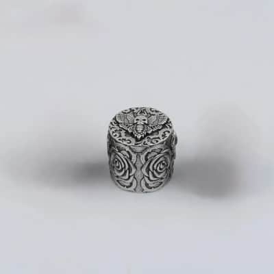 3pcs Aged Silver Guitar and Bass Butterfly Control Knobs Set image 3
