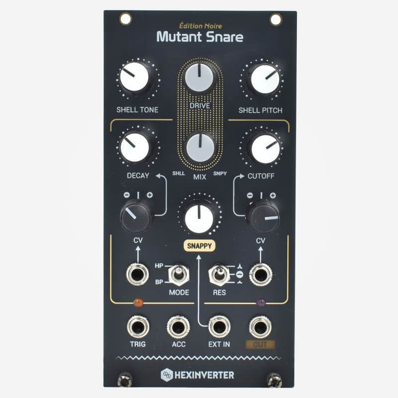 Hexinverter MUTANT SNARE Eurorack Analog Drum Module Black Noir Edition image 1
