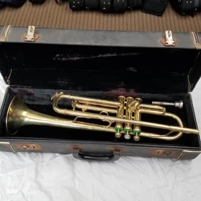 Couesnon Raw Brass Bb Trumpet Circa 1970's with original case & mouthpiece image 3