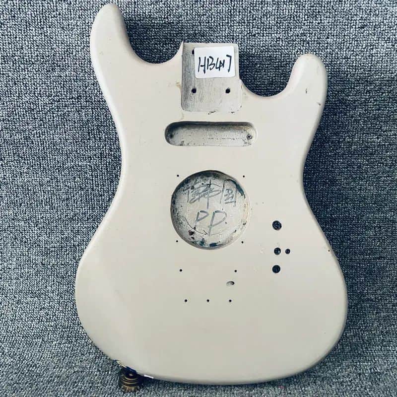 White Mini Basswood Guitar Body image 1