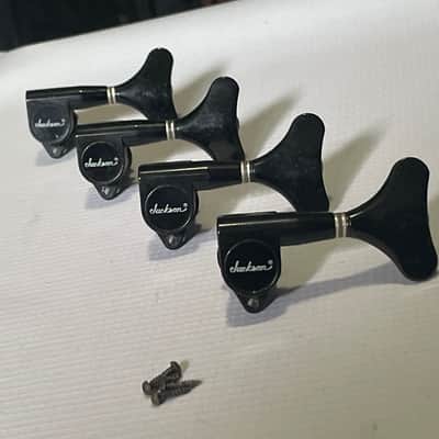 1980's MIJ Charvel Jackson Model Series 4 In Line GOTOH Black Bass Guitar Tuners Tuning Pegs image 2