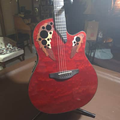 Ovation 2002-AC Collector's Series 2002 - African Cherry #158 w/OP40 Preamp and hard case image 13