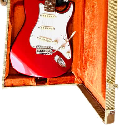 1991 Fender 62 American Vintage Stratocaster Candy Apple Red Custom Shop Pickguard AVRI image 13