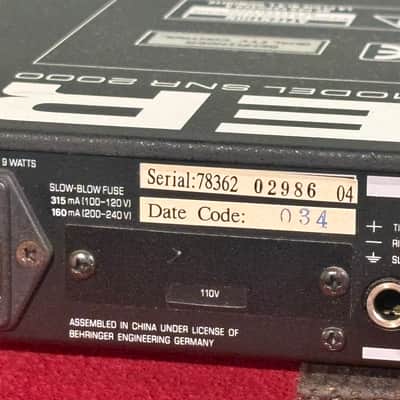 Behringer Denoiser SNR2000 2-Channel Audio Interactive Noise Reduction System 2000s - Black / Silver image 3