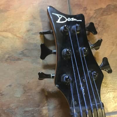 DEAN Edge 6 String Fretless Electric Bass Guitar w/ Active Pickups Nice image 5
