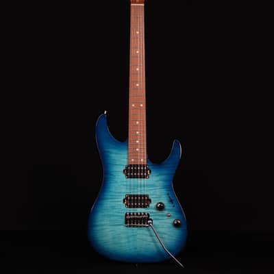 Ibanez AZ24S1F Flame Top Electric, Transparent Turquiose Burst image 5
