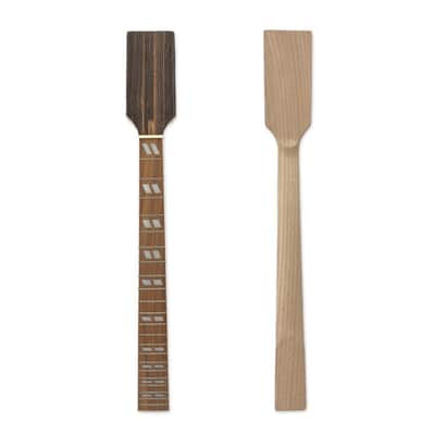 25.5" Electric Guitar Neck Mahogany Rosewood 22 Frets Jumbo Inlay Unfinished Bolt-On image 10