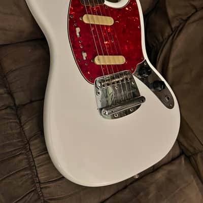 Fender Mustang 1966 - Olympic White Rare A neck 1 1/2” Small Thin Neck image 19
