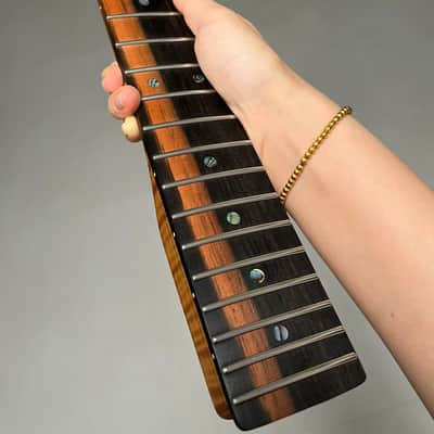 AAAAA Tele Ebony Fretboard Roasted flame Maple Electric Guitar Neck Radius 12inch Round stainless steel 22 frets hole 10mm Radius: 12 inches image 5