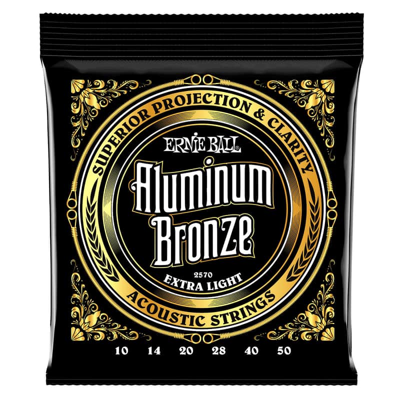 Ernie Ball 2570 Aluminum Bronze Extra Light Acoustic Guitar Strings, .010 - .050 image 1